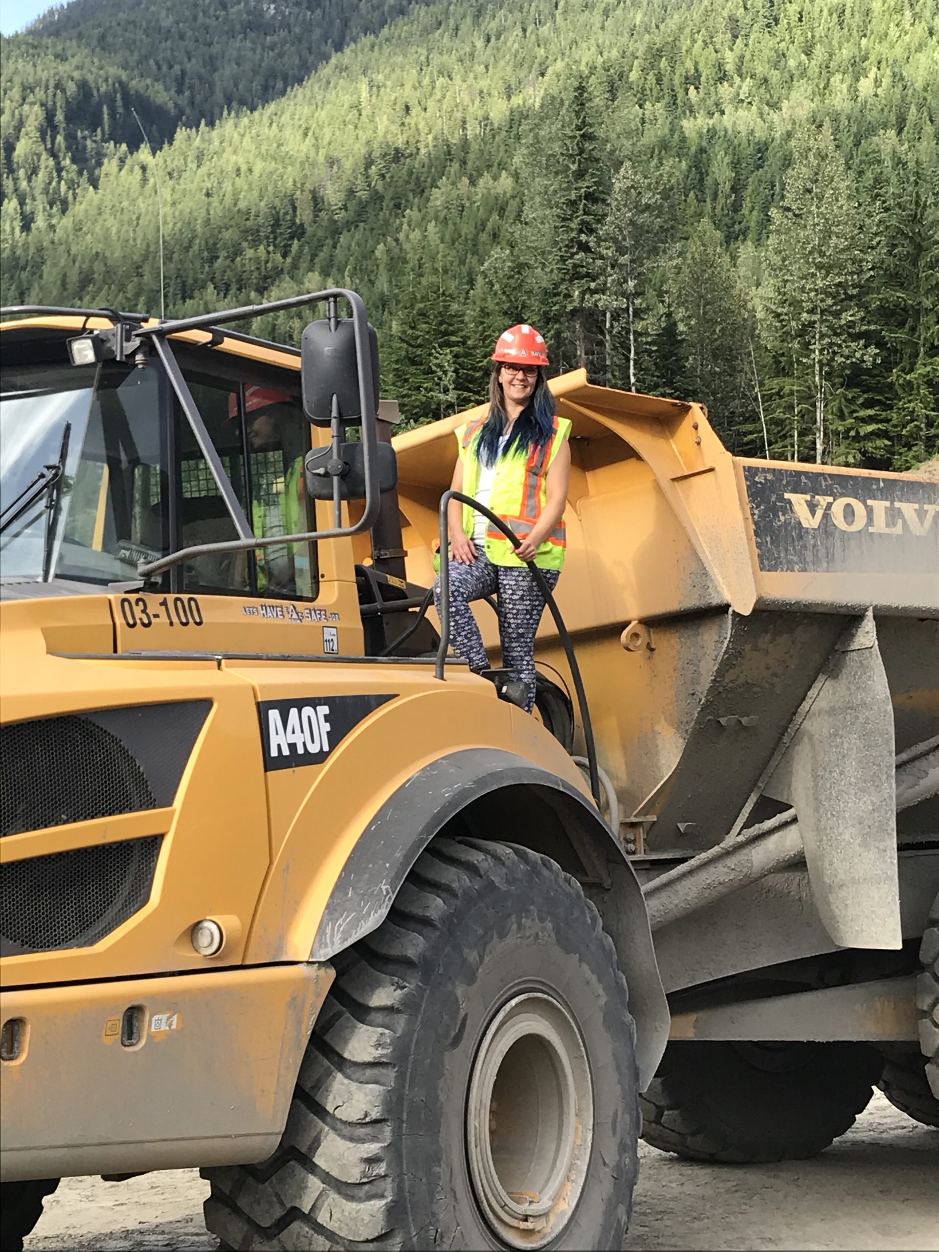 An image of a BCIB rock truck driver named Christine Johnson