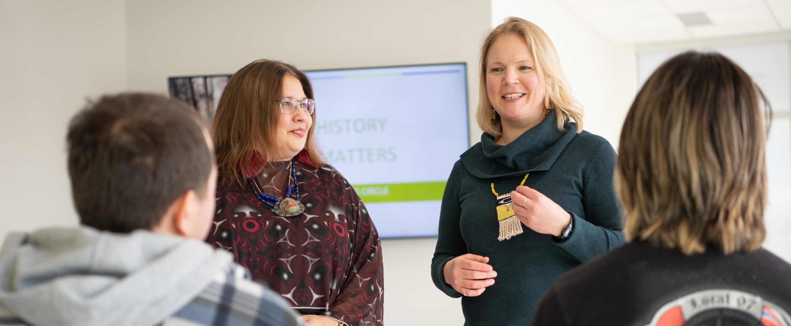 An image of Amber and Sheryl teaching